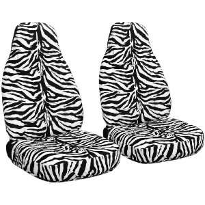  2 Zebra White seat covers for a 2006 to 2011 Chevrolet HHR 