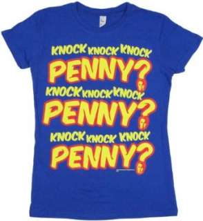  Big Bang Theory Knock Knock Knock Penny Womens Juniors T 