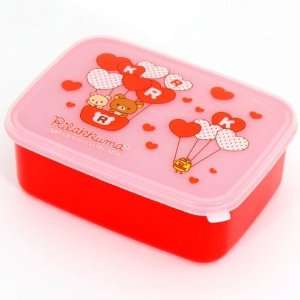  red Rilakkuma Bento Box Lunch Box bears with hearts Toys 