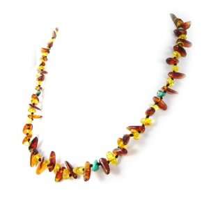  Necklace Eve amber tricolour. Jewelry