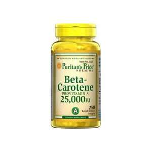  Beta Carotene 25,000 IU 25000 IU 250 Softgels Health 