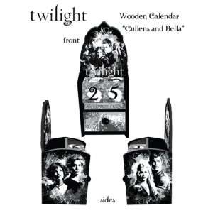 Twilight Perpetual Wooden Calendar   Edward Bella and Cullens   Date 