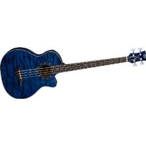   Ash Acoustic Electric Bass Guitar With Aphex Blue Musical Instruments
