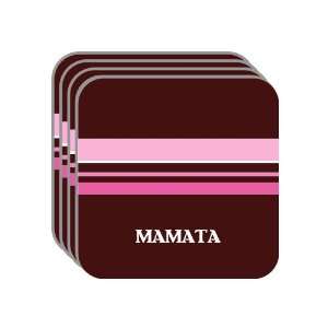 Personal Name Gift   MAMATA Set of 4 Mini Mousepad Coasters (pink 