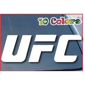  UFC Logo Car Window Decal Sticker 7 Wide White 