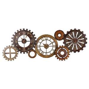  Uttermost Spare Parts 54 Wide Wall Clock