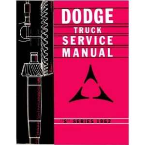  1962 DODGE PICKUP TRUCK Shop Service Manual Book 