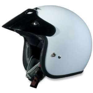   FX 75 Open Face Motorcycle Helmet White Large L 0104 0098 Automotive
