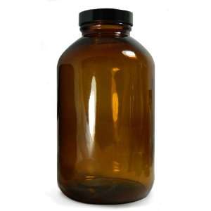 Qorpak GLC 02100 Amber Glass Wide Mouth Packer Bottle with 33 400 