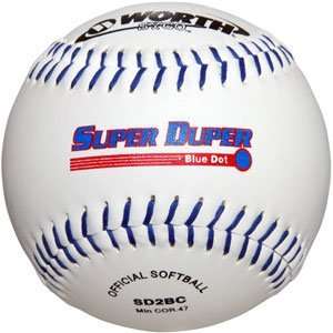  Worth SuperDuper Blue Dot Slow Pitch Softballs Sports 