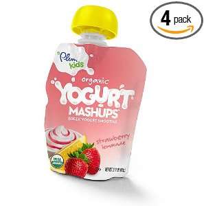 Plum Organics Kids Greek Yogurt Mashups Smoothie   Strawberry Lemonade 