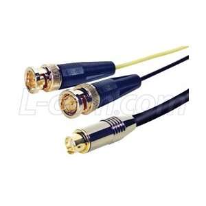  Assembled S Video Cable, Male / Dual BNC Male, 10.0 ft 
