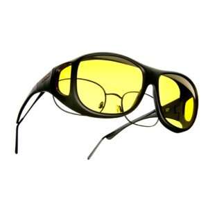 Cocoons Fit Overs Polarized Lenses   Black Frame with Yellow Lens 