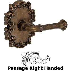  Right handed passage tuscan lever with victorian rose in 