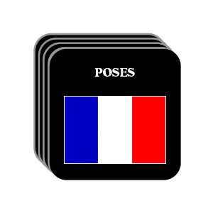  France   POSES Set of 4 Mini Mousepad Coasters 