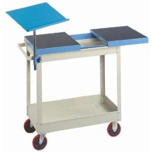 Lyon 3030TP Steel Service Cart, 2 Shelves, Blue, 1000lbs Capacity, 32 