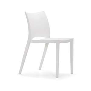  Zuo 100320 Laser Chair in White   Set of 4 100320