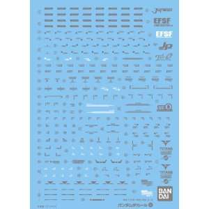  Gundam Waterslide Decals GD 90 MG PMX 003 THE O Toys 