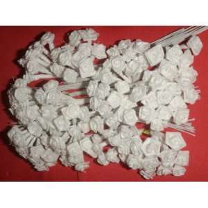  288 White Mini Wrap Roses Flower Wedding Favor Picks 