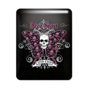  iPad Case Black Butterfly Skull Free Spirit Wild Child 
