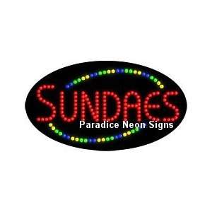  Sundaes LED Sign (Blue Oval)