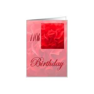  Happy 110th Birthday Dianthus Red Flower Card Toys 
