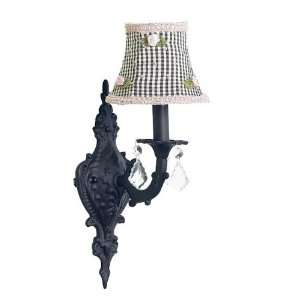  One Arm Black Scroll Wall Sconce