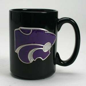  Kansas State 15oz Black Ceramic Mug