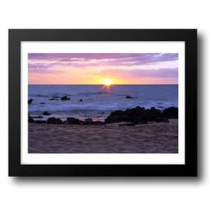  Keawakapu Beach Sunset Long Exposure 28x22 Framed Art 