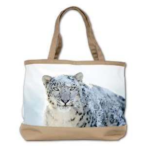  Shoulder Bag Purse (2 Sided) Tan Snow Leopard HD Apple 