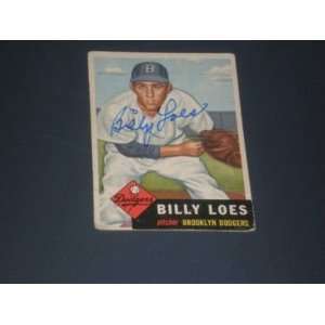  Dodgers Billy Loes Signed 1953 Topps Card #174 JSA Rare 