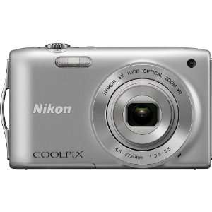  Nikon Coolpix S3300 16 Megapixel Digital Camera   Silver 