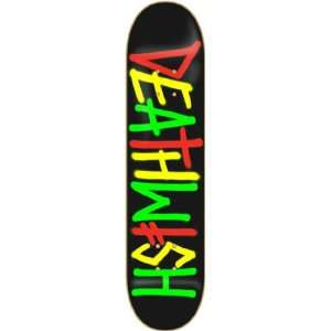  Deathwish Multi Deathspray Skateboard Deck   8.12 Rasta 