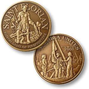    Saint Florian   America Unites Bronze Antique 