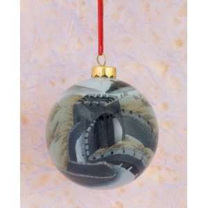  Hand Painted Glass Ornament   The Great Wall