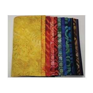   HOP Fat Quarters 12 Fabrics Artisan Batiks Geos Arts, Crafts & Sewing