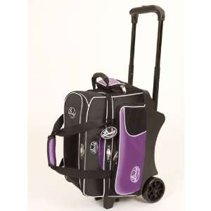  Linds Deluxe 2 Ball Roller Bowling Bag  Black/Purple 