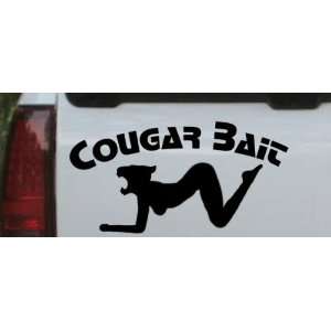 Cougar Bait Funny Car Window Wall Laptop Decal Sticker    Black 36in X 