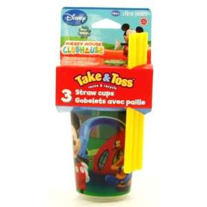  The First Years Mickey Take & Toss 10 oz Straw Cup 3pk 