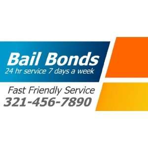  3x6 Vinyl Banner   Bail Bonds Fast Friendly Service 