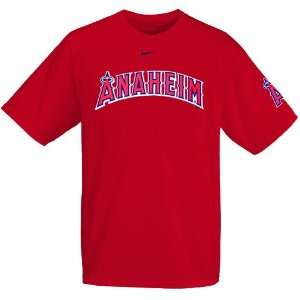 Nike Anaheim Angels Red Youth Practice T Shirt  Sports 