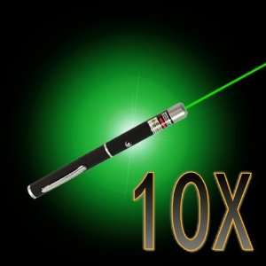  10 X 5mw Green Laser Pointer Pen High Power Bright 