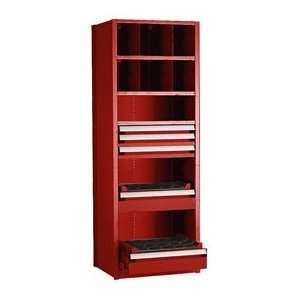  Shelving With 5 Drawers For Hsk 50   30Wx24Dx87H Red 