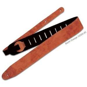  Renegade Double Sided Suede Guitar Strap. Burnt Orange 