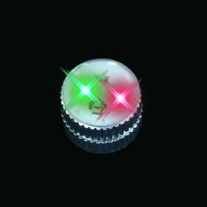  Jade / Red Flashing Blinking Light Up Body Lights Pins (25 