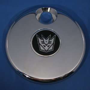   Chrome Aluminum Rear Emblem Badge with Transformers Decepticons Logo