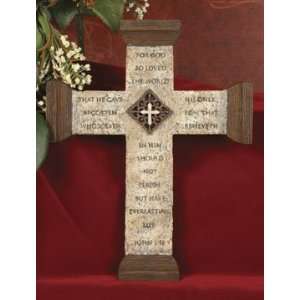  Cross John 316 Bible Inspirational ~ High Quality ~ Stone 