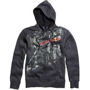 Fox Racing Red Bull X Fighters Double Zip Up Hoodie   Small/Charcoal