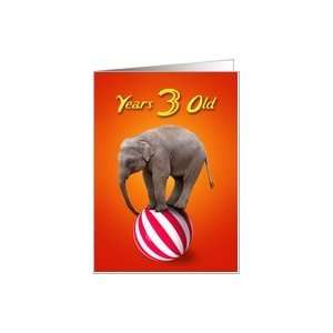    Elephant and Ball card for a three year old Card Toys & Games