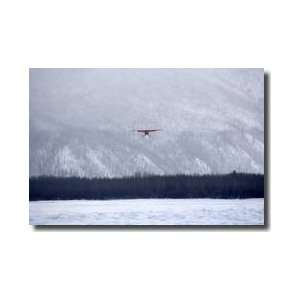  Plane Lands Yukon River Yukon Canada Giclee Print